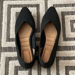 Cynthia Rowley Calla Pointed Toe Slip-On Ballet Flats Sz:8 Black